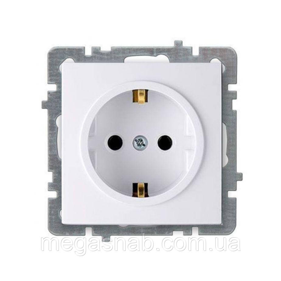 Розетка з з/к Touran біла БЕЗ РАМКИ, фото 1