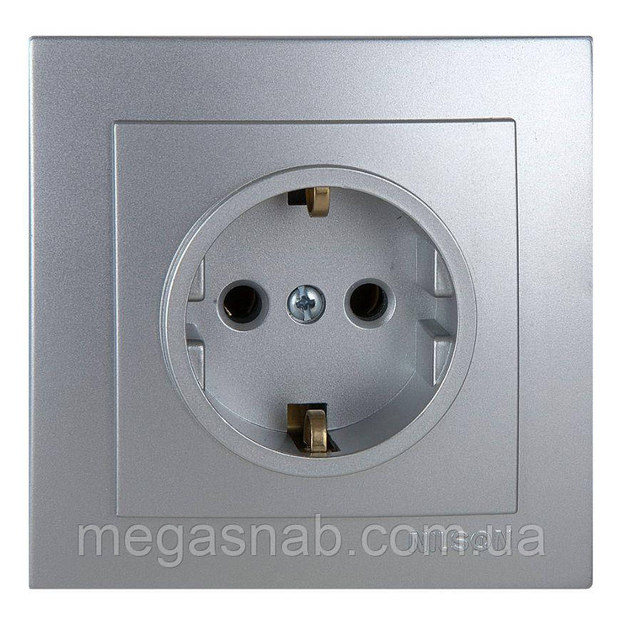 Розетка з з/к Touran срібло, фото 1