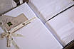 Сімейна Постільна Білизна La Romano Premium Satin 300TC Lucca White 160х220см (2 шт), фото 4
