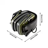 Навушники активні тактичні захисні NRR 22дБ зелений, фото 2