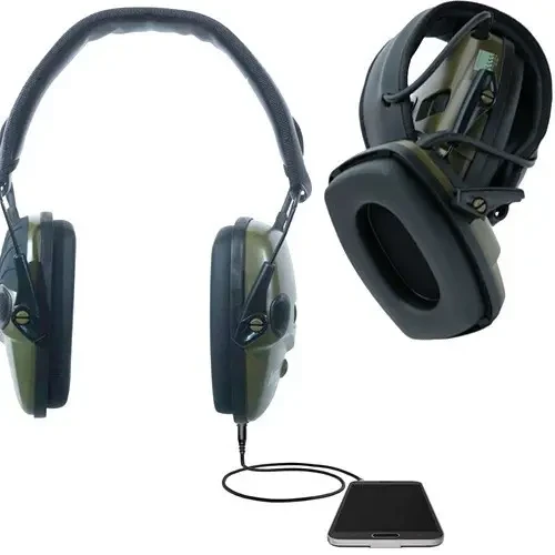 Навушники активні тактичні захисні NRR 22дБ зелений, фото 1