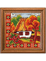 Набір для вишивання хрестом ТМ "Леді" серія "Хатки" Осіння Буковина 1270