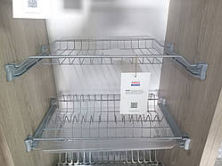 Сушка для посуду фасад 500мм INOXA 701 сірий під фасад (2 полиці, 4 кріплення)