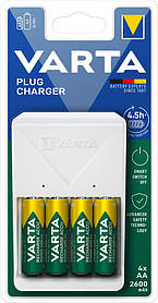 Зарядний пристрій Varta Plug Charger 4хNI MH AA2600 мА•год