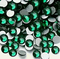 Стрази акрилові клейові (на клей) Premium Emerald Non-Hot Fix (холодна фіксація)