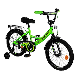Велосипед дитячий Corso 20" двоколісний MAXIS CL-20457 (дод колеса, ручне гальмо) зелений