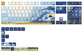Набір кейкапів Varmilo 130Keys Van Gogh Cherry Profile Keycap Set
