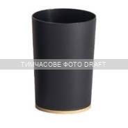 ARDESTO Склянка для зубних щіток Minimalism 7.8x11.3см, поліпропілен, бамбук, чорний