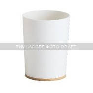 ARDESTO Склянка для зубних щіток Minimalism 7.8x11.3см, поліпропілен, бамбук, білий