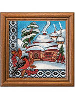 Набір для вишивання хрестом ТМ "Леді" серія "Хатки" Зимова Україна 1295