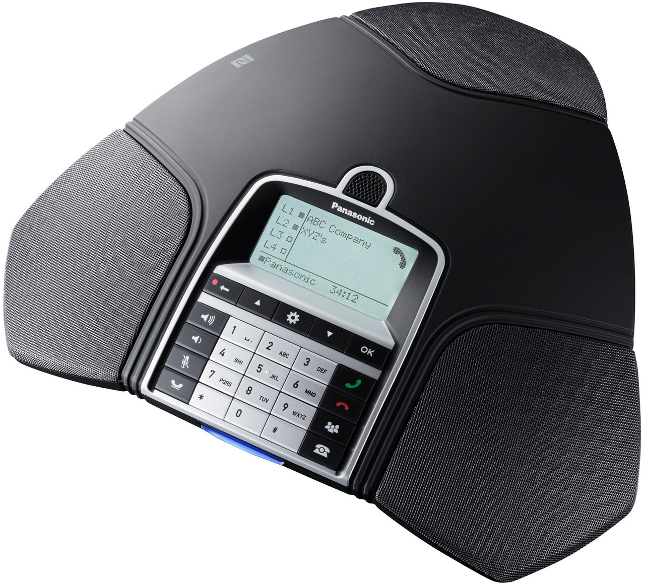 Конференц телефон IP Panasonic KX-HDV800RU 1xFE LAN, 1xUSB Mini-B, 3xRJ11, BT, NFC, SIP, PoE, монохромній, фото 1