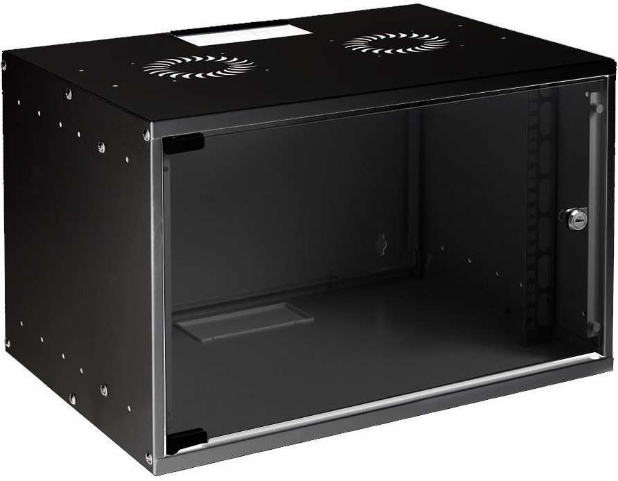 Шафа MIRSAN 19", 7U, SOHO, 535x400 мм, максимально 30 кг, чорна, фото 1