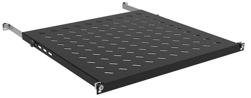 Полиця ZPAS 19", 0.5U, глибина 650 мм, кріплення 650-750 мм, 70кг максимально, чорна, фото 1