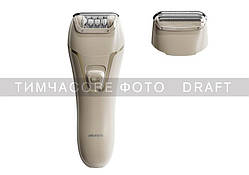 Епілятор Ardesto 2в1 Pearl Cream LESH-Y700PERL, пінцетний, акумул., пінцет.-18, сух., насадок-2, бежевий