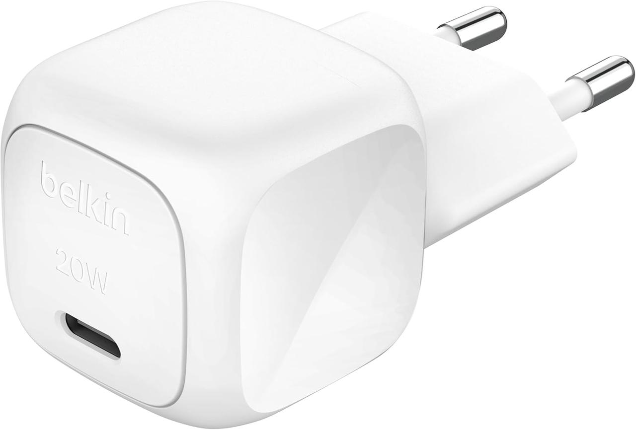 Зарядний пристрій мережевий Belkin 20Вт USB-C PD PPS, білий, фото 1