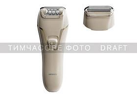 Епілятор Ardesto 2в1 Pearl Cream LESH-Y700PERL, пінцетний, акумул., пінцет.-18, сух., насадок-2, бежевий