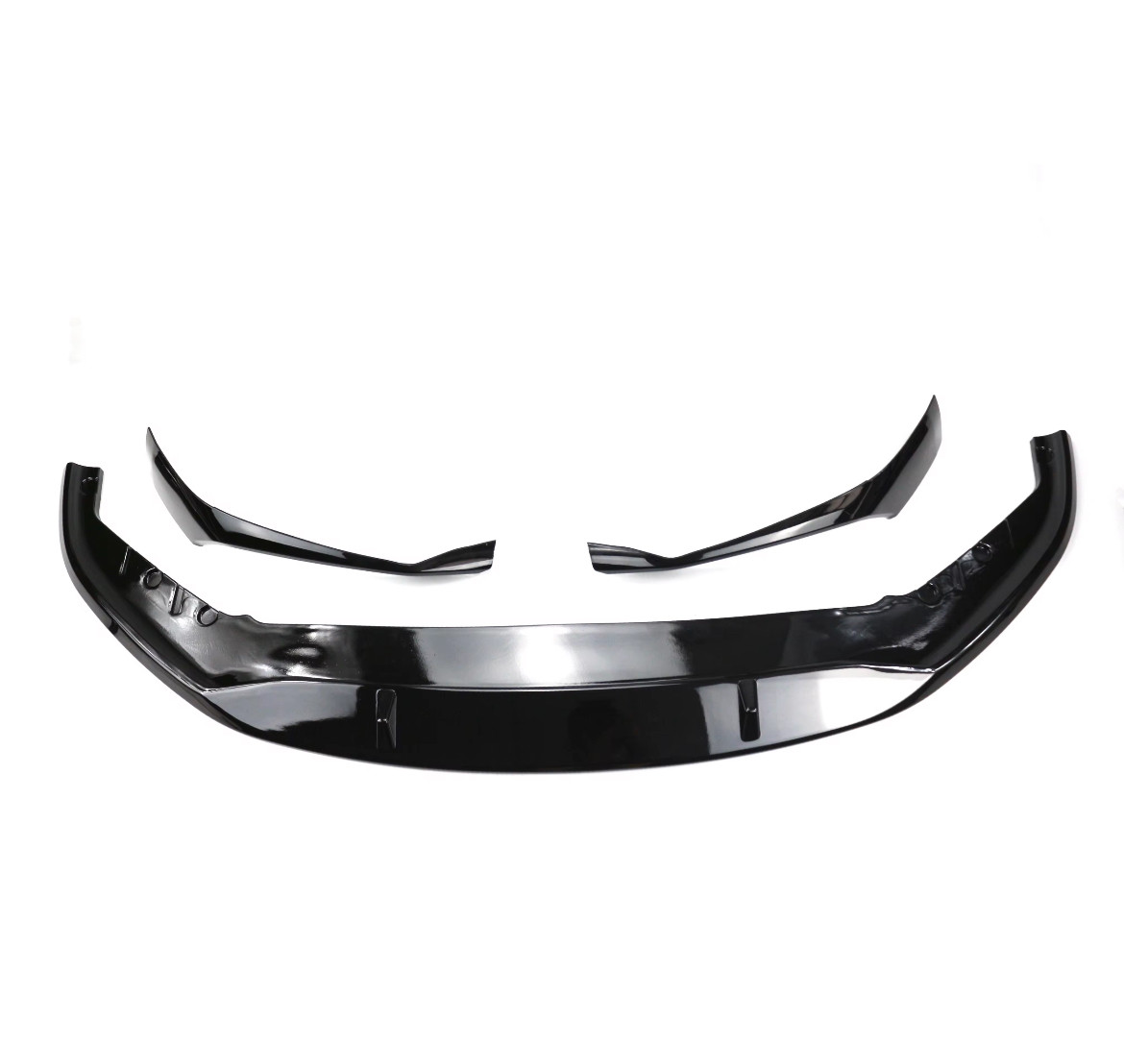 Накладка переднього бамперу BMW G30 G31 рестайл M Performance чорний глянець (губа, спліттер), фото 1