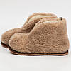 Домашні капці чуні з натуральної овчини з підошвою EVA (Бежевий, 36-41 р.), фото 2