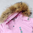 Зимовий дитячий суцільний термокомбінезон на флісі "Заріна" рожевий для дівчинки 1,5 2 3 роки теплий, фото 8