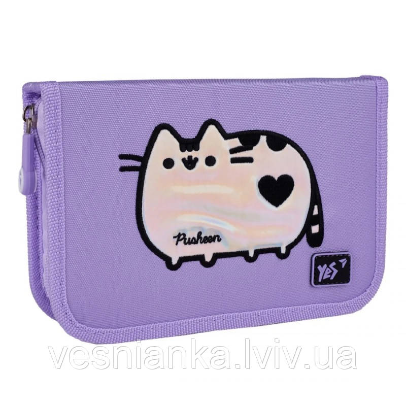 Шкільний пенал книжка 1 відділення, 2 відвороти "Pusheen" 533628 Yes, фото 1