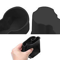 Автомобільний підсклянник Lesko для авто BYD Yuan Up Black тримач силіконовий нековзний, фото 4