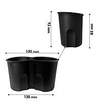 Автомобільний підсклянник Lesko для авто BYD Yuan Up Black тримач силіконовий нековзний, фото 5