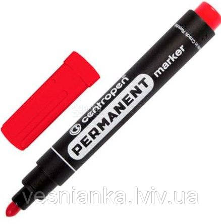 Маркер перманентний червоний круглий 2,5 мм. арт.8566 Centropen, фото 1