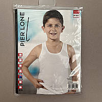 Майка бельевая детская для мальчика белая размер 146