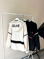 Жіноча ветровка на підкладці, базова, 42-46, 48-52, чорний, білий, плащівка Эмми .