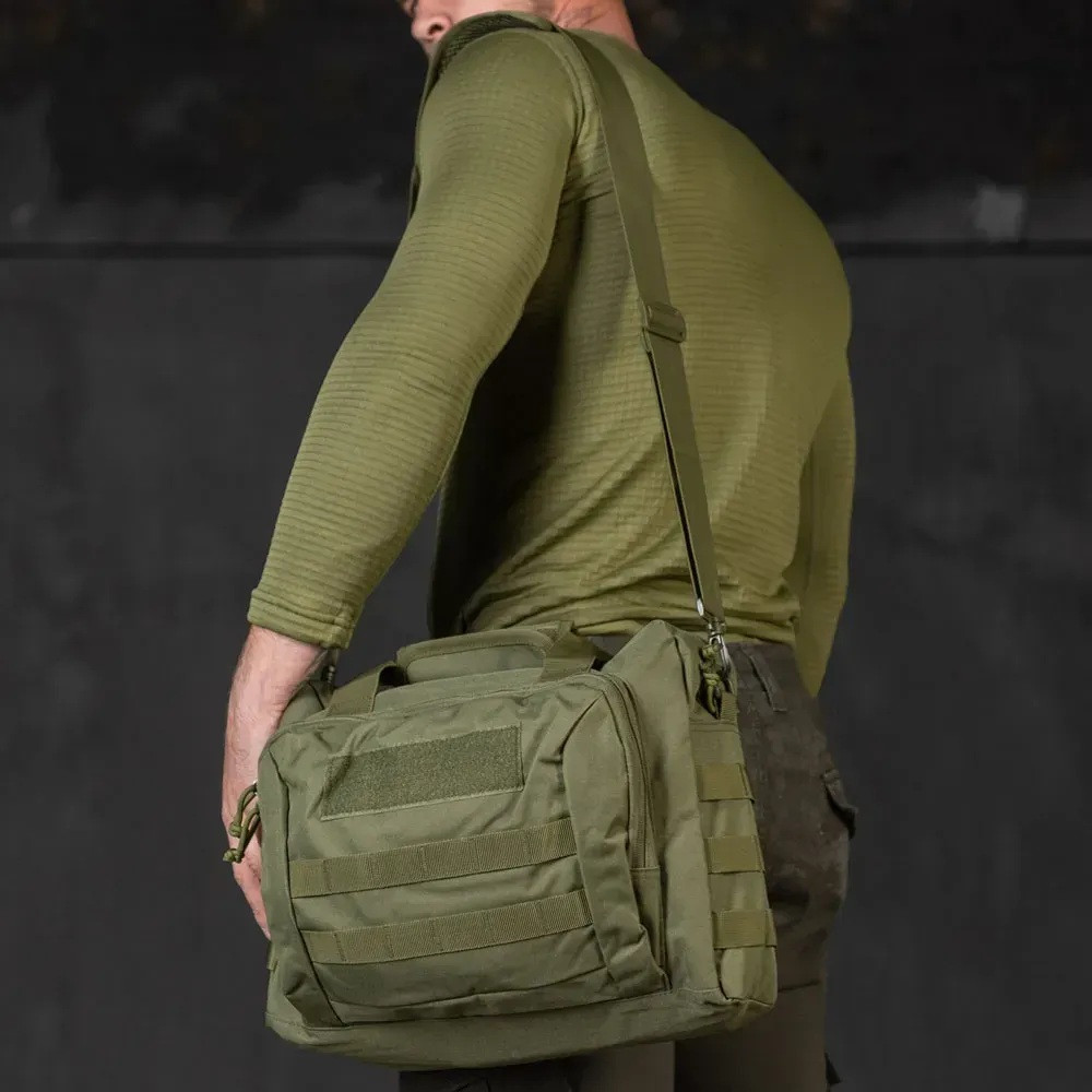 🔥 Сумка для ноутбука "Silver Knight - Notebook" (олива) однолямочный рюкзак, зсу, поліції, нацгвардії, фото 1