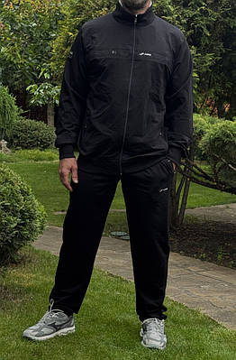 Чоловічий спортивний костюм Fore, класичний крій, повномірний, розміри M–3XL,M, Чорний