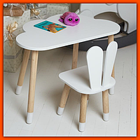 Набір красивих дитячих меблів для творчості навчання та занять, яскравий дерев'яний дитячий столик і | ХІТОВИЙ