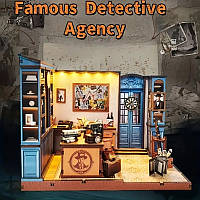 Румбокс Детективна агенція Detective Office Buil DIY Wooden Kit 3D Puzzle SJ-018