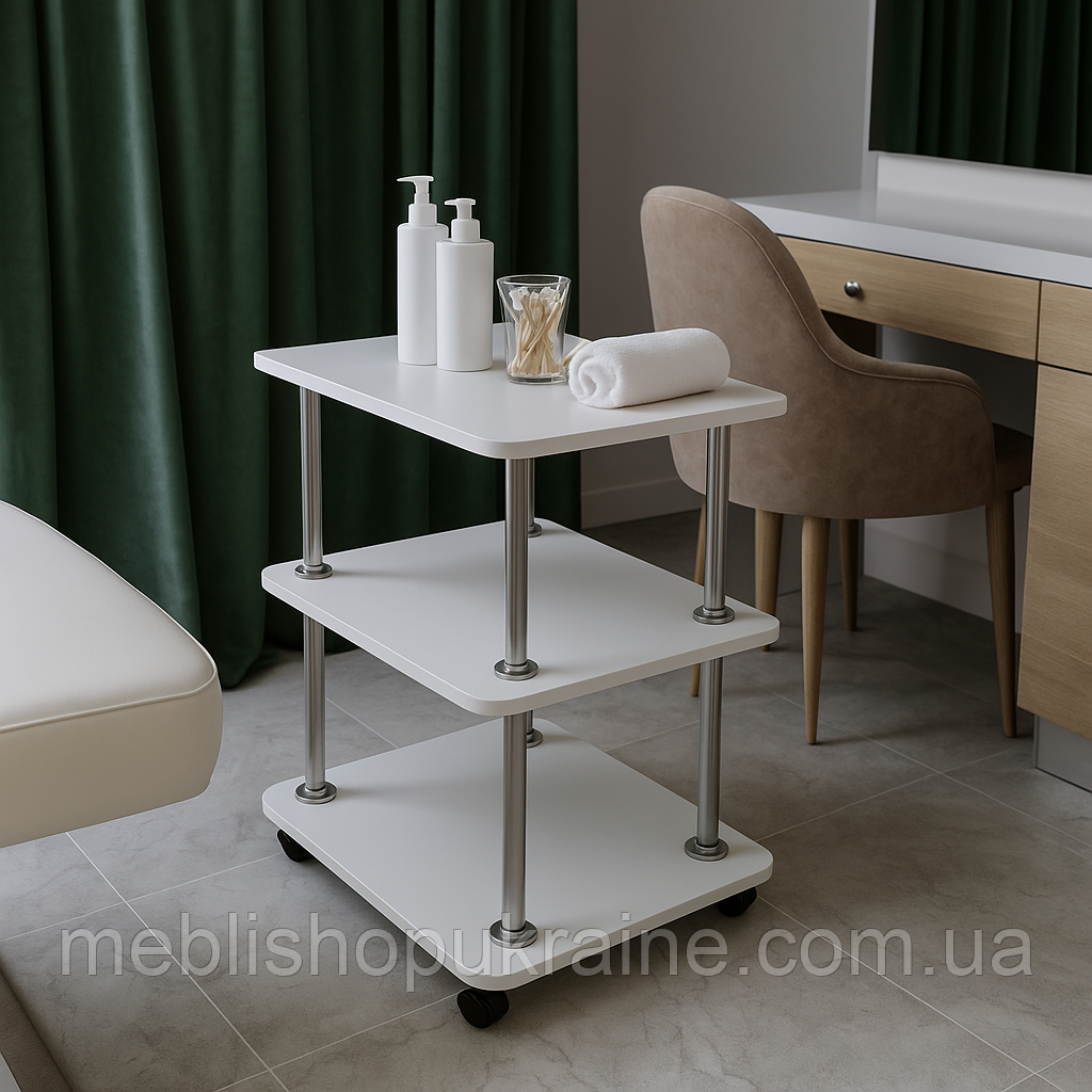 Мобільна тумба на 3 полиці. Шир 55 см., фото 1