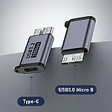 Перехідник, адаптер USB Type-C (мама) - Micro B USB 3.0 (тато), фото 3