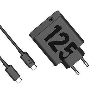 Зарядний пристрій MOTOROLA 125W GaN USB + кабель 100 см (PG38C06280) чорний