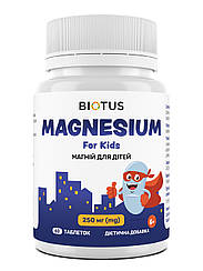 Магній для дітей, Magnesium For Kid's, Biotus, 250 мг, 60 таблеток
