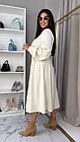 Жіноча батальна сукня вельветова з поясом, фото 6
