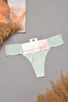 Стрінги жіночі однотонні м'ятного кольору 204812M