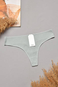 Стрінги жіночі однотонні сірого кольору 204859M