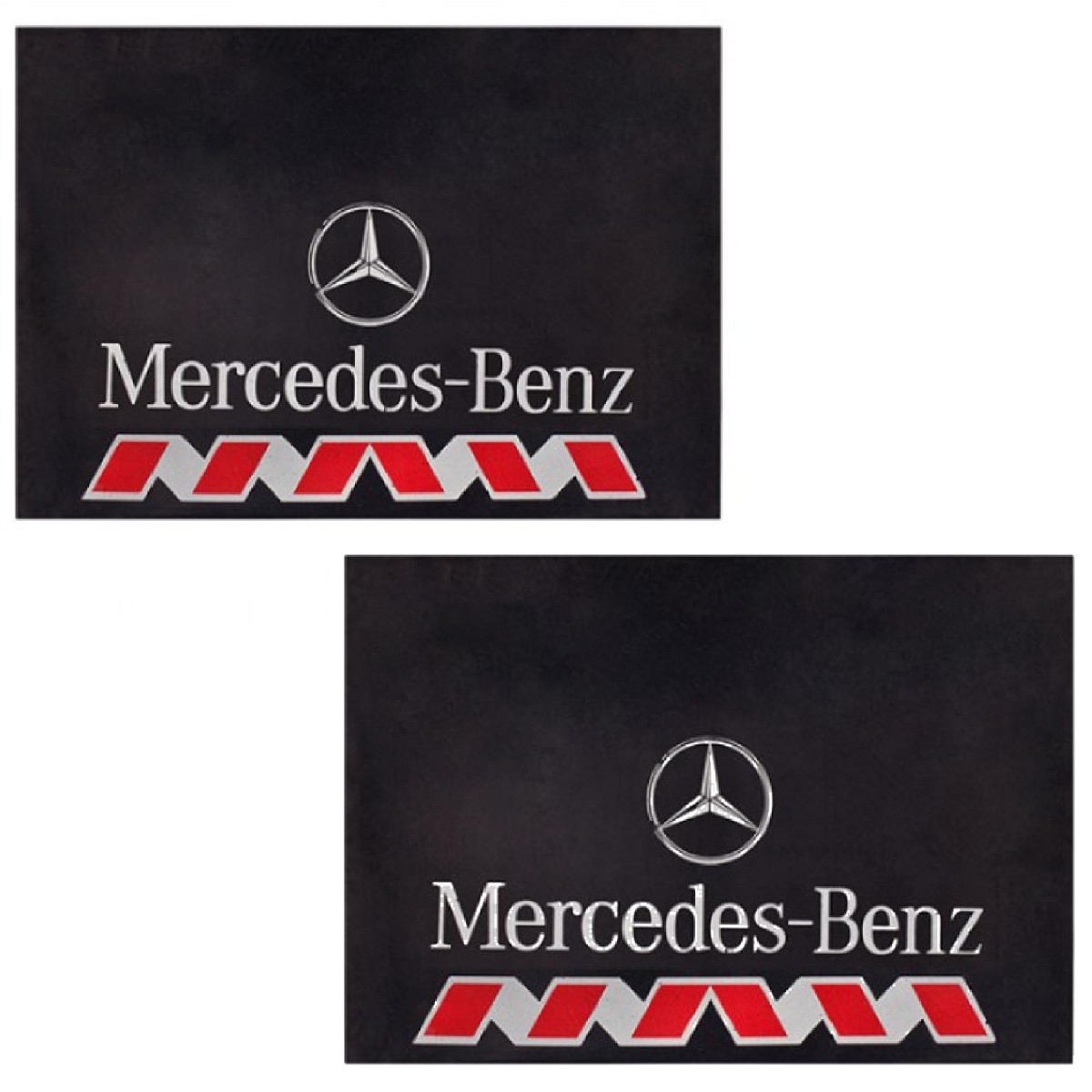 Бризковик універсальний Mercedes великий 600 х 400 мм червоний напис 2 шт, фото 1