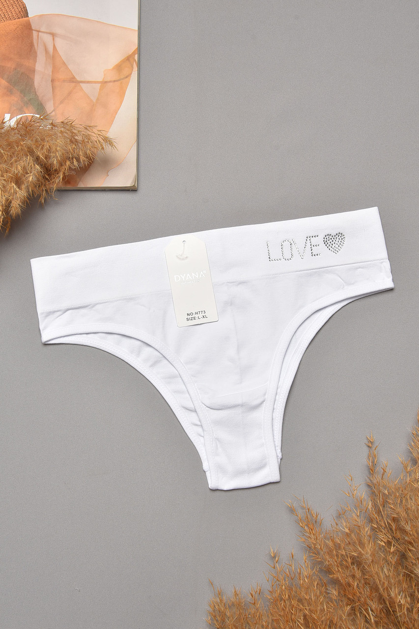 Труси жіночі однотонні білого кольору 204817S, фото 1