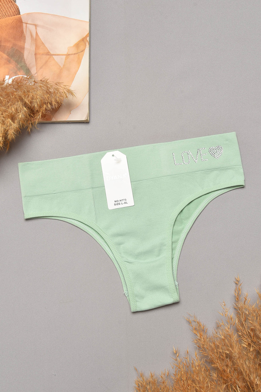 Труси жіночі однотонні м'ятного кольору 204818S, фото 1