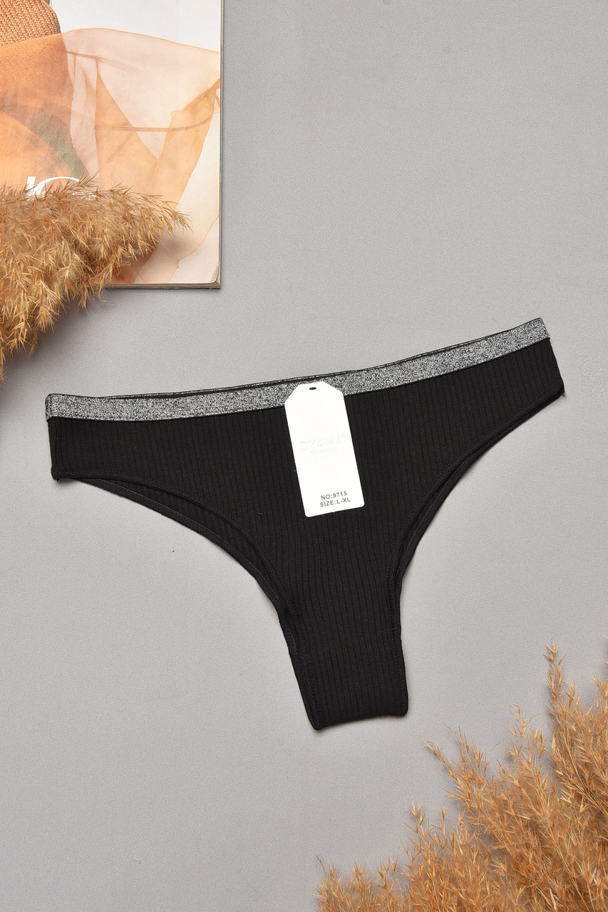 Труси жіночі однотонні чорного кольору 204823S, фото 1