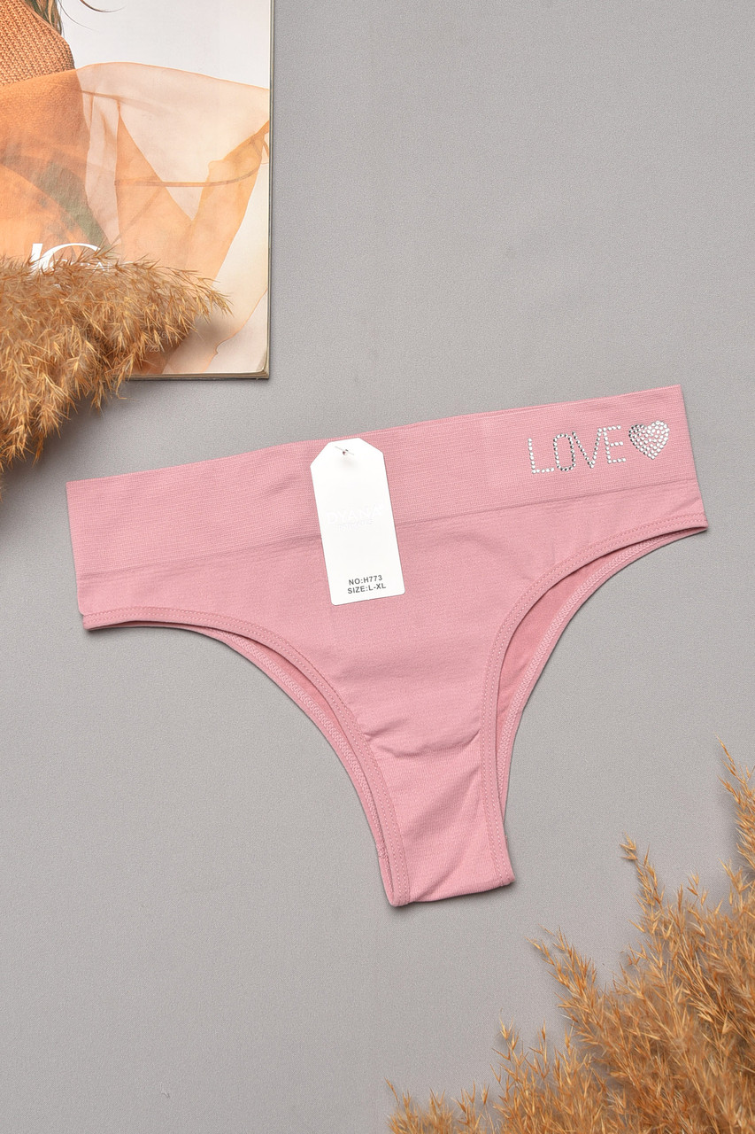 Труси жіночі однотонні рожевого кольору 204852S, фото 1