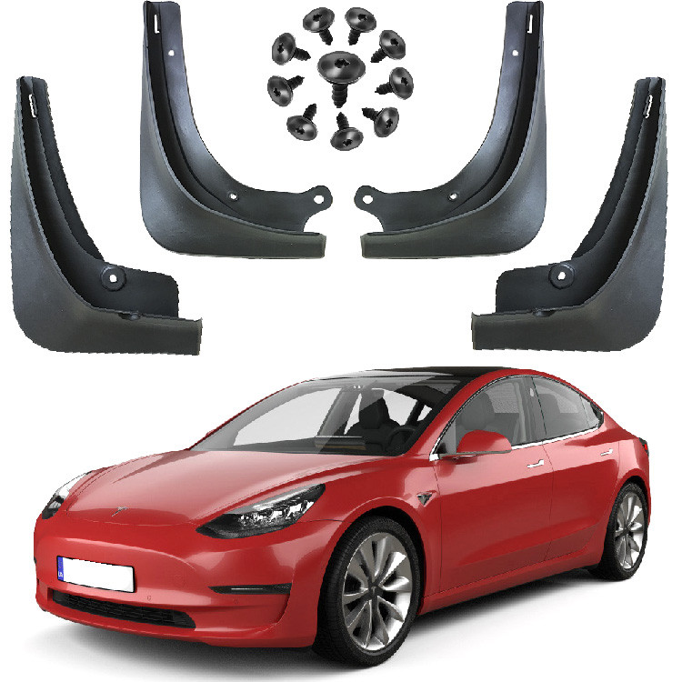 Бризковики для Tesla Model 3 2017- Комплект 4 шт, фото 1