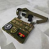 Чоловіча тактична сумка барсетка, Рюкзак чоловічий військовий тактичний, Нагрудна сумка кобура, фото 10