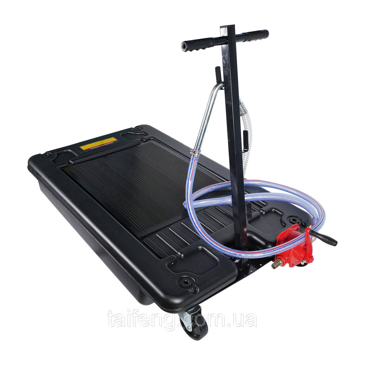 Піддон підкатний для зливання олії з ручним роторним насосом для відкачування оливи 64 л G.I.KRAFT OCP17G