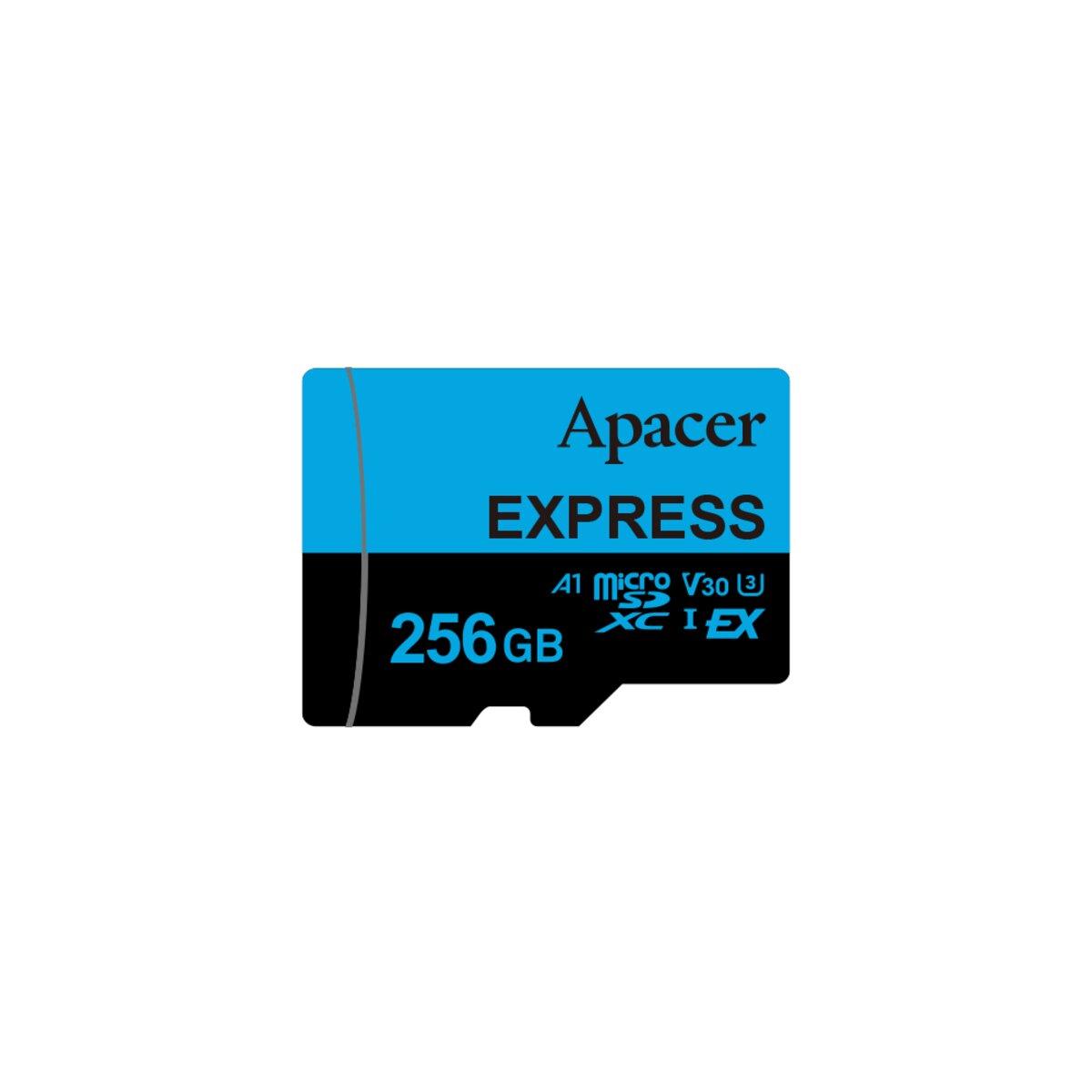 Карта пам'яті microSDXC  (UHS-1 U3) Apacer Express 256Gb class 10 V30 A1  Read/Write:810/700 MB/sec (Compatible with Nintendo