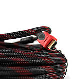 Кабель посилений 5м перехідник адаптер HDMI-HDMI тато-тато аудіо відео шнур в обмотці, фото 3